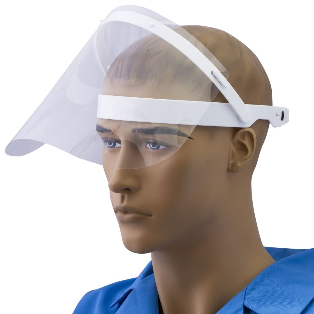 Viziera de protectie faciala PRIMA, reutilizabila, cu 10 ecrane, 28x19 cm