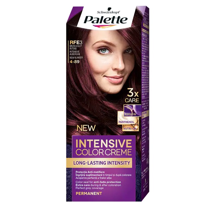 Vopsea crema permanenta Palette Intensive RFE3 (4-89) Aubergine intens, 110ml, Schwarzkopf