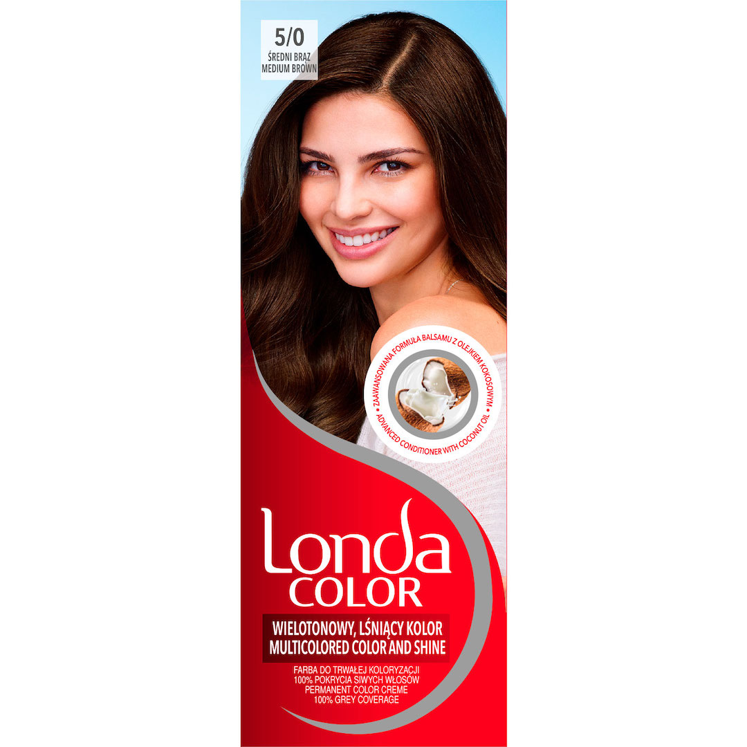 Vopsea de par permanenta 5/0 Medium Brown, 110ml, Londa