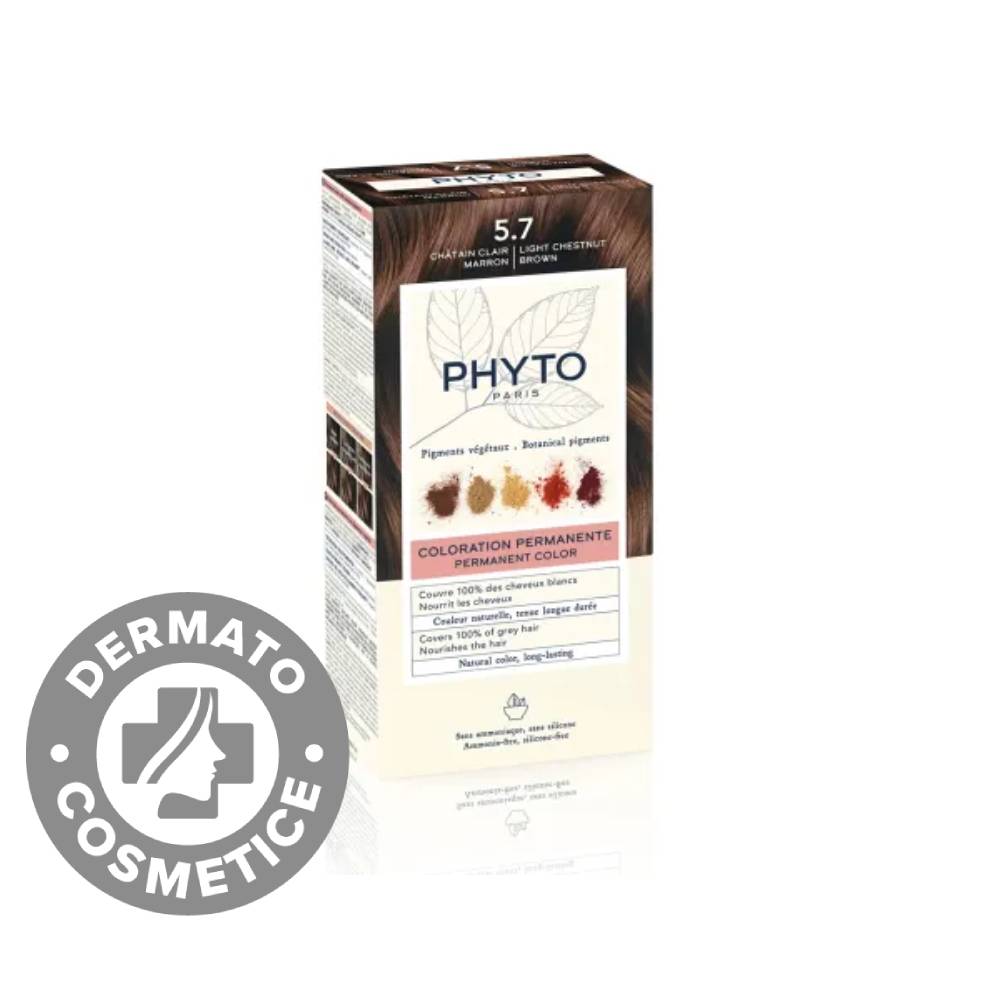 Vopsea par 5.7 Light Chestnut Brown Phytocolor, 50ml, Phyto