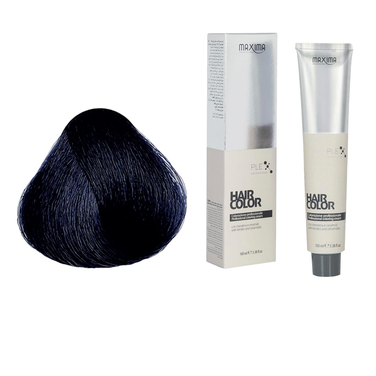 Vopsea profesionala de par, 1.1 Negru albastrui, MAXIMA, 100ml
