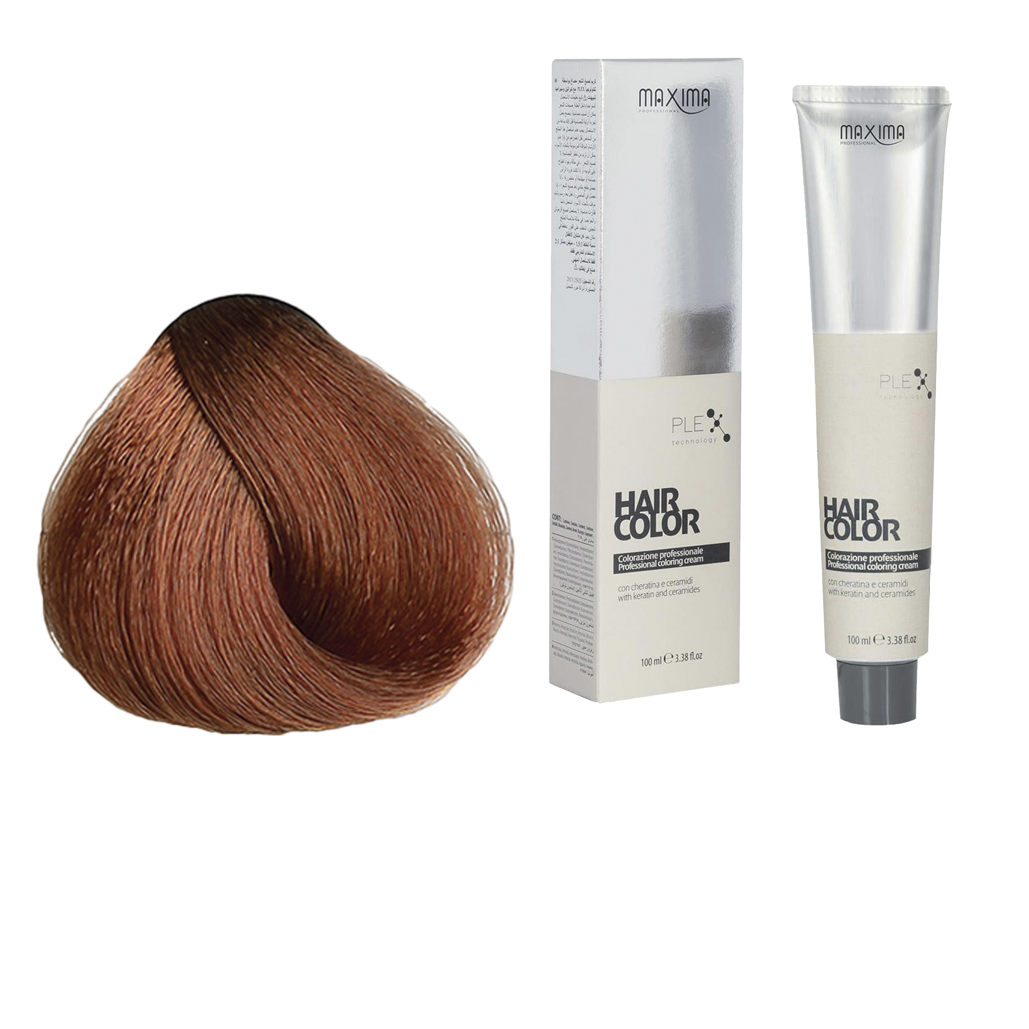 Vopsea profesionala de par, 7.4 Blond aramiu, MAXIMA, 100ml