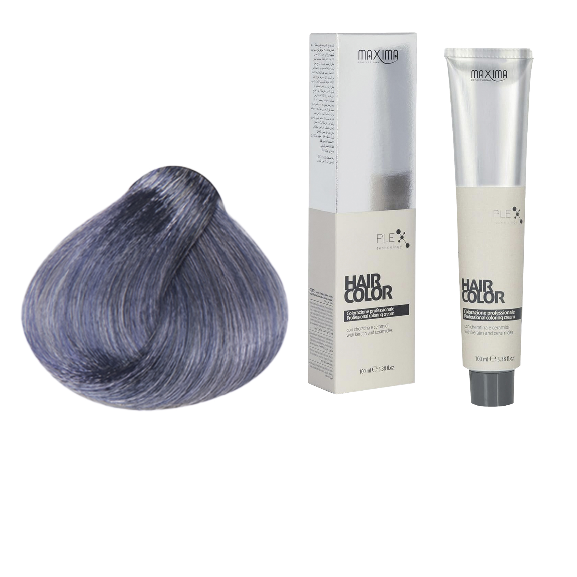 Vopsea profesionala de par, 7 Metalic Stone blue, MAXIMA, 100ml