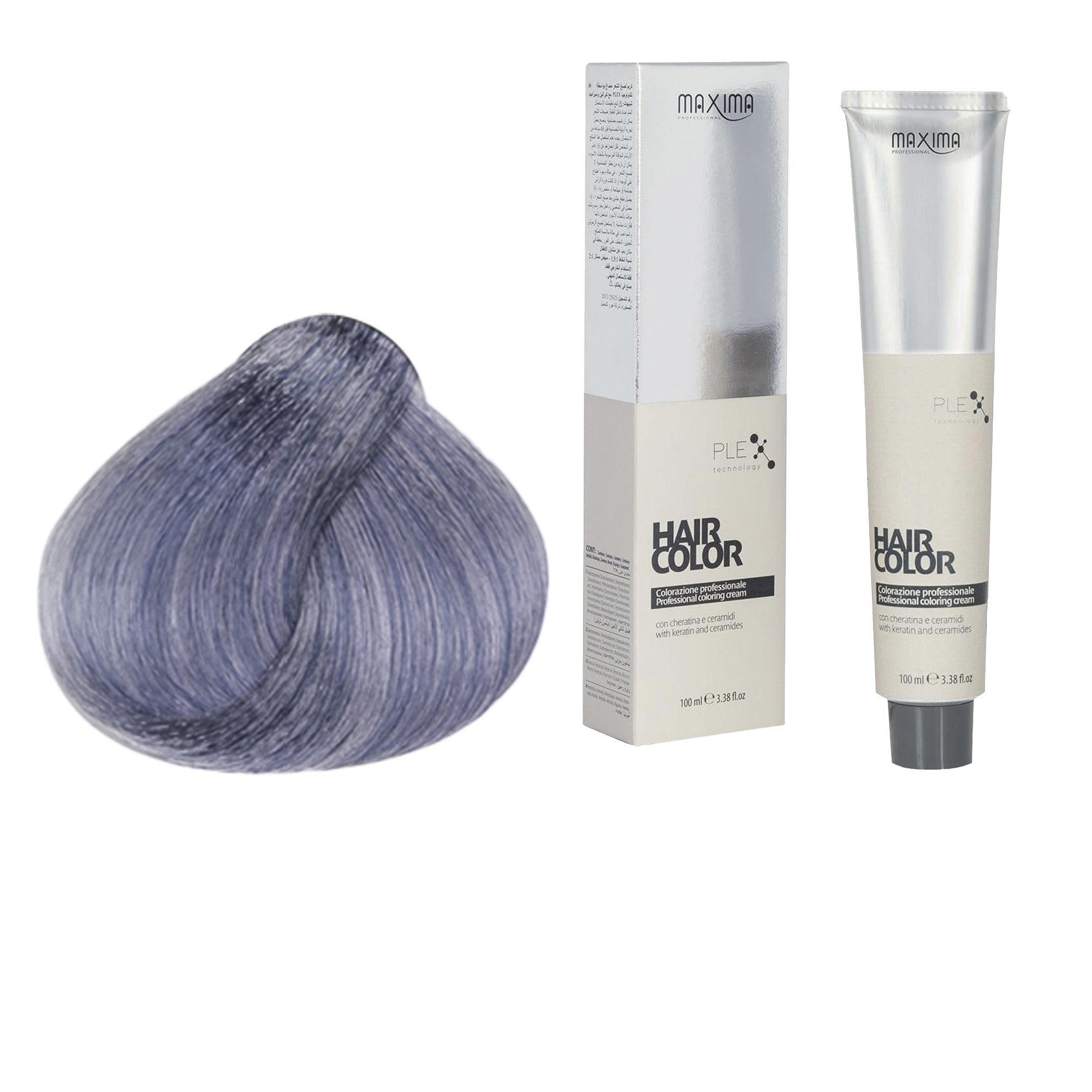 Vopsea profesionala de par Maxima, 8 Metalic Stone blue, 100 ml