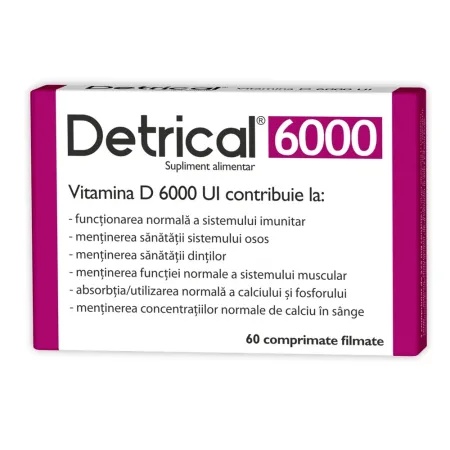 Zdrovit Detrical D3 6000IU, 60cpr.