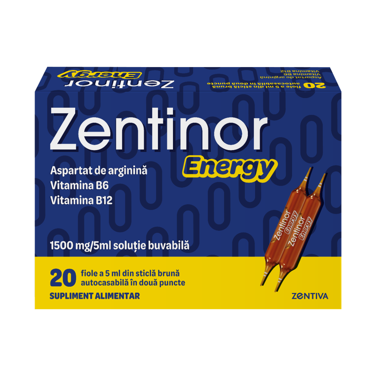 Zentinor Energy, 20 fiole buvabile, Zentiva