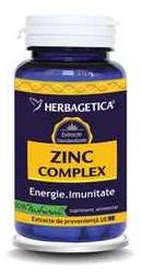 Zinc Complex Organic, 120 capsule, HERBAGETICA - poza 2